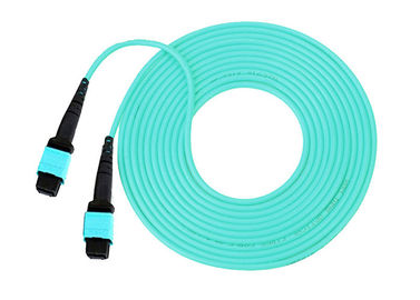 aguamarina color, diámetro del puente de la fibra óptica 24F del cordón de remiendo de la fibra con varios modos de funcionamiento 3m m
