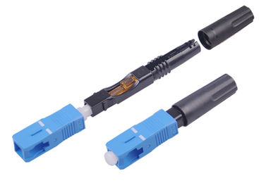 Tensión revestida azul de la fuerza 50N del color 10N de los conectores de la fibra óptica del SC/del UPC