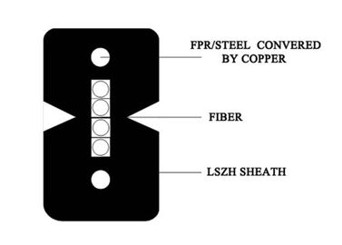 Aplicabilidad práctica del cable de fribra óptica interior de los corazones de FTTH cuatro alta