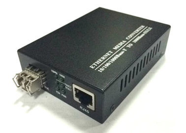 convertidor de Black Box de la tarifa del 100M medios, convertidor de la fibra del solo modo del puerto de SFP