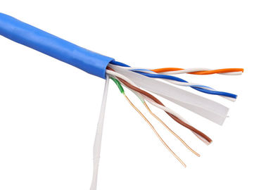 100 color azul del cable del pie FTP Cat6A para el voltaje de la comunicación de Digitaces 30