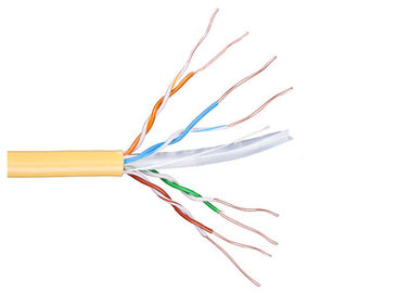 Plenm valoró color del amarillo del cable del FTP Cat6A 305 metros por el conductor de cobre de la caja